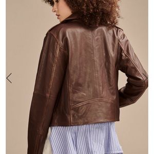 Lucky Brand Classic Leather Moto Jacket